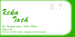 reka toth business card